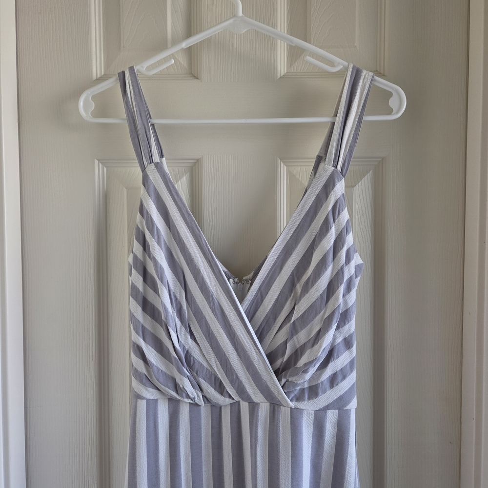 Altar'd State Boho Asymmetrical Striped Sun Dress Sleeveless Crossover Midi S - Picture 2 of 10